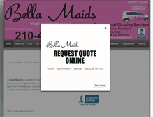 Tablet Screenshot of bella-maids.com